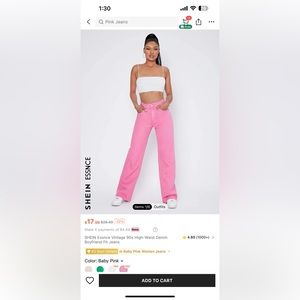 Shein Pink Jeans